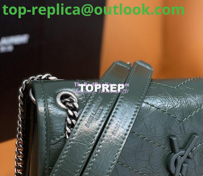 Replica YSL Saint Laurent Niki Baby In Crinkled Vintage Leather 533037 Dark Green 4 Replica YSL Saint Laurent Niki Baby In Crinkled Vintage Leather 533037 Dark Green 4