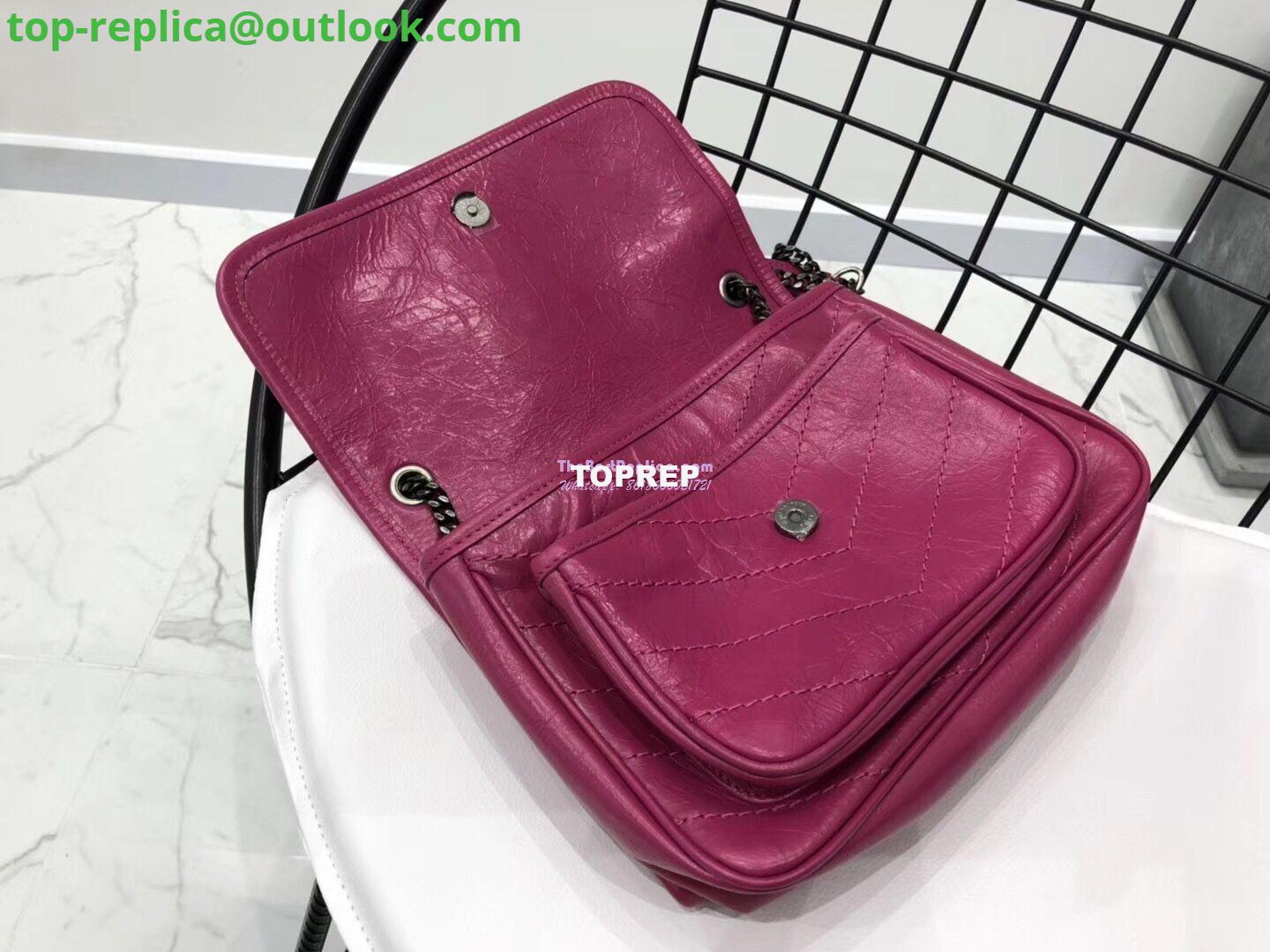 Replica YSL Saint Laurent Niki Baby In Crinkled Vintage Leather 533037 Rosy Pink 7 Replica YSL Saint Laurent Niki Baby In Crinkled Vintage Leather 533037 Rosy Pink 7