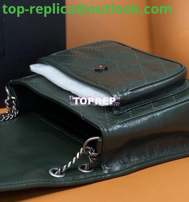 Replica YSL Saint Laurent Niki Baby In Crinkled Vintage Leather 533037 Dark Green 7 Replica YSL Saint Laurent Niki Baby In Crinkled Vintage Leather 533037 Dark Green 7