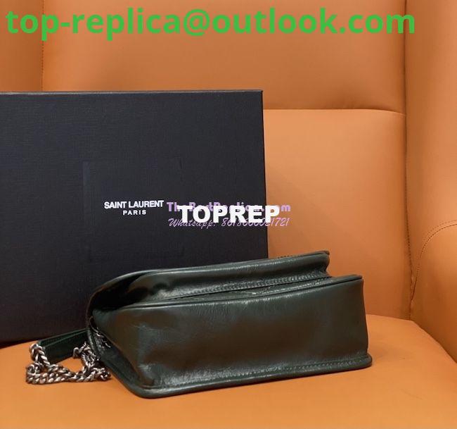 Replica YSL Saint Laurent Niki Baby In Crinkled Vintage Leather 533037 Dark Green 8 Replica YSL Saint Laurent Niki Baby In Crinkled Vintage Leather 533037 Dark Green 8