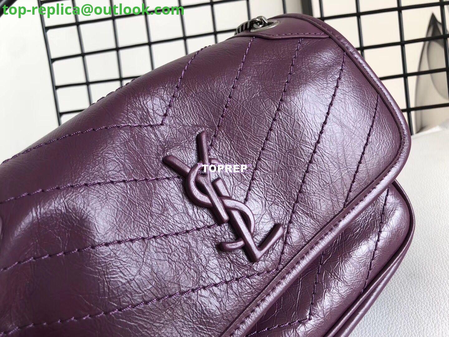 Replica YSL Saint Laurent Niki Baby In Crinkled Vintage Leather 533037 Prunia 4 Replica YSL Saint Laurent Niki Baby In Crinkled Vintage Leather 533037 Prunia 4