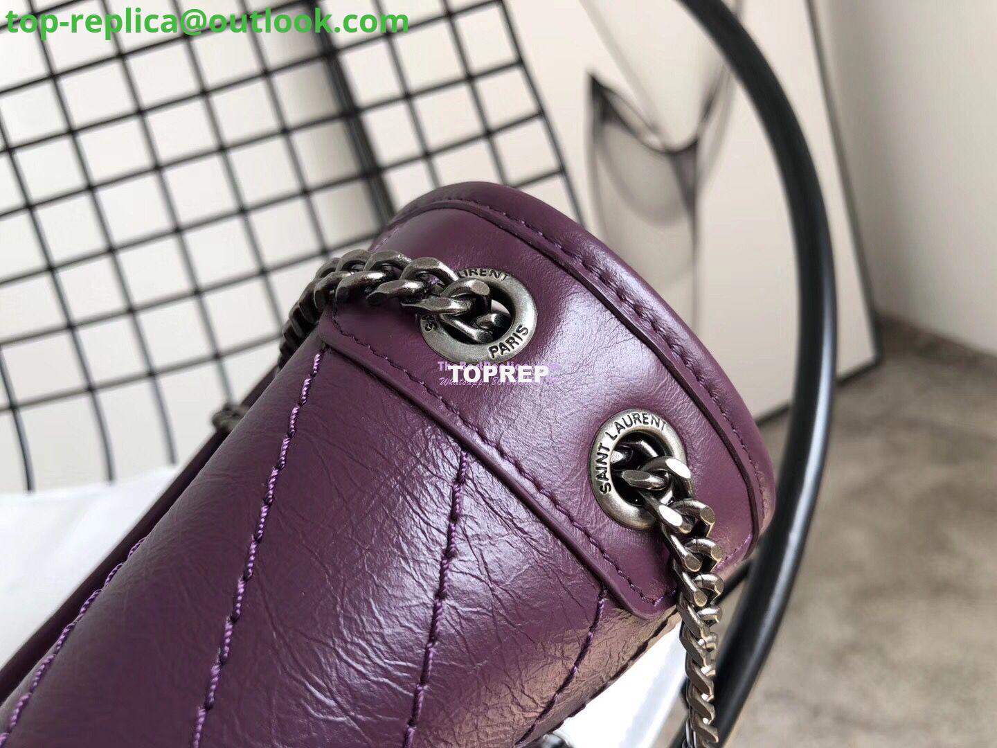 Replica YSL Saint Laurent Niki Baby In Crinkled Vintage Leather 533037 Prunia 5 Replica YSL Saint Laurent Niki Baby In Crinkled Vintage Leather 533037 Prunia 5