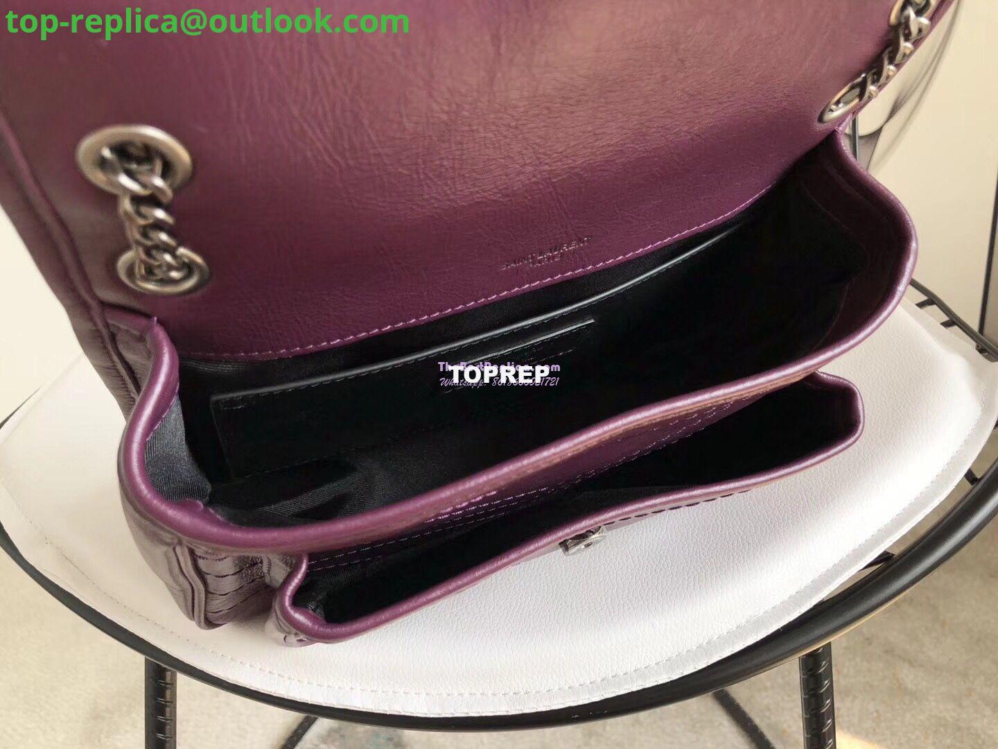 Replica YSL Saint Laurent Niki Baby In Crinkled Vintage Leather 533037 Prunia 6 Replica YSL Saint Laurent Niki Baby In Crinkled Vintage Leather 533037 Prunia 6