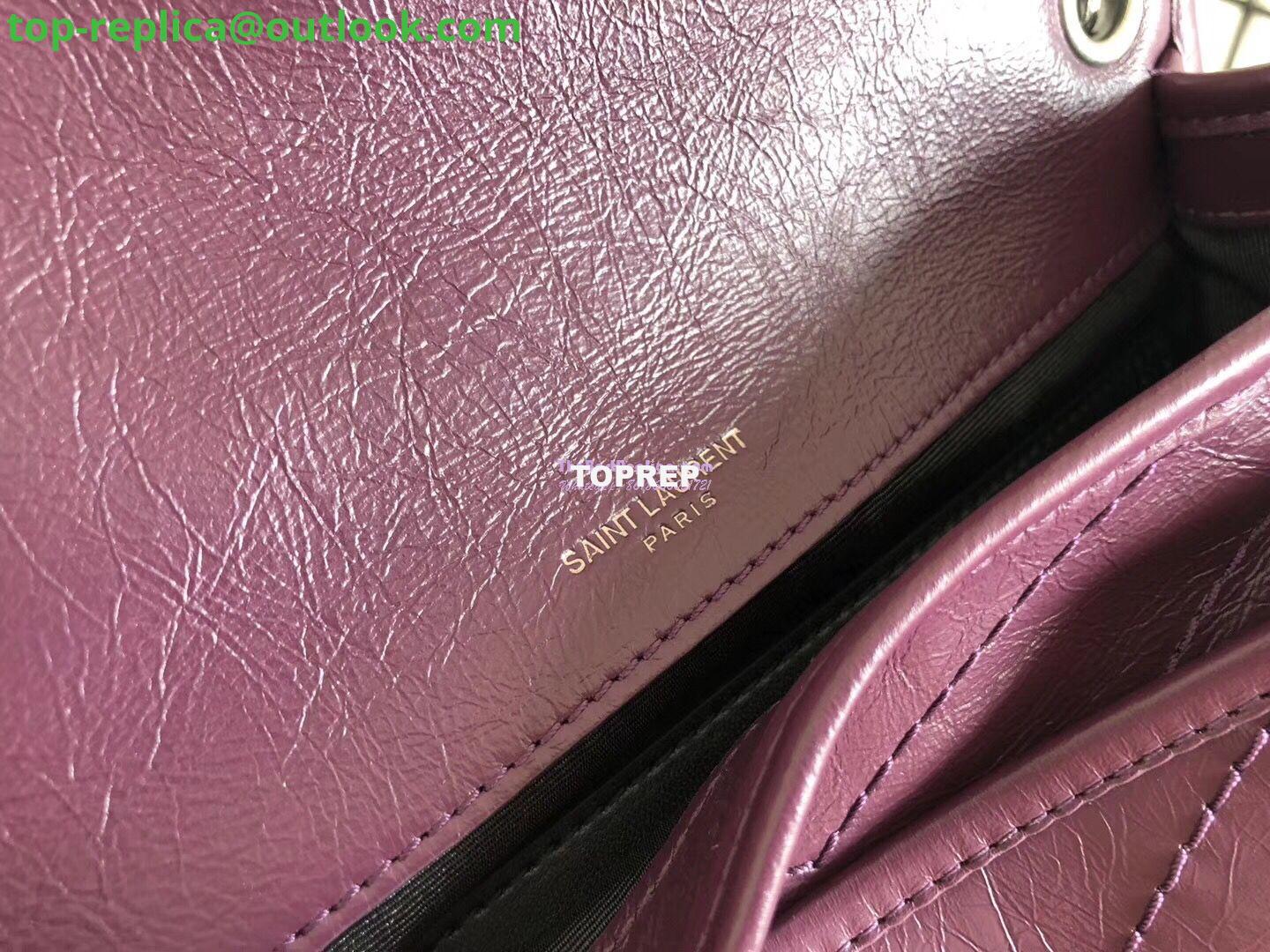 Replica YSL Saint Laurent Niki Baby In Crinkled Vintage Leather 533037 Prunia 7 Replica YSL Saint Laurent Niki Baby In Crinkled Vintage Leather 533037 Prunia 7
