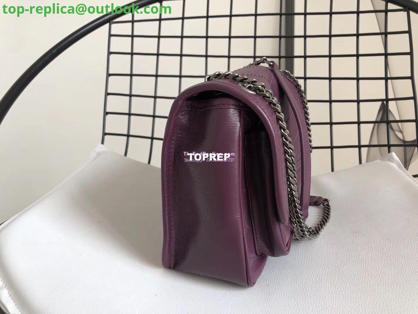 Replica YSL Saint Laurent Niki Baby In Crinkled Vintage Leather 533037 Prunia 8 Replica YSL Saint Laurent Niki Baby In Crinkled Vintage Leather 533037 Prunia 8