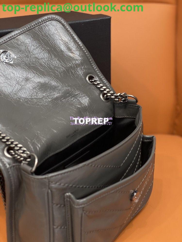Replica YSL Saint Laurent Niki Baby In Crinkled Vintage Leather 533037 Storm Grey 6 Replica YSL Saint Laurent Niki Baby In Crinkled Vintage Leather 533037 Storm Grey 6