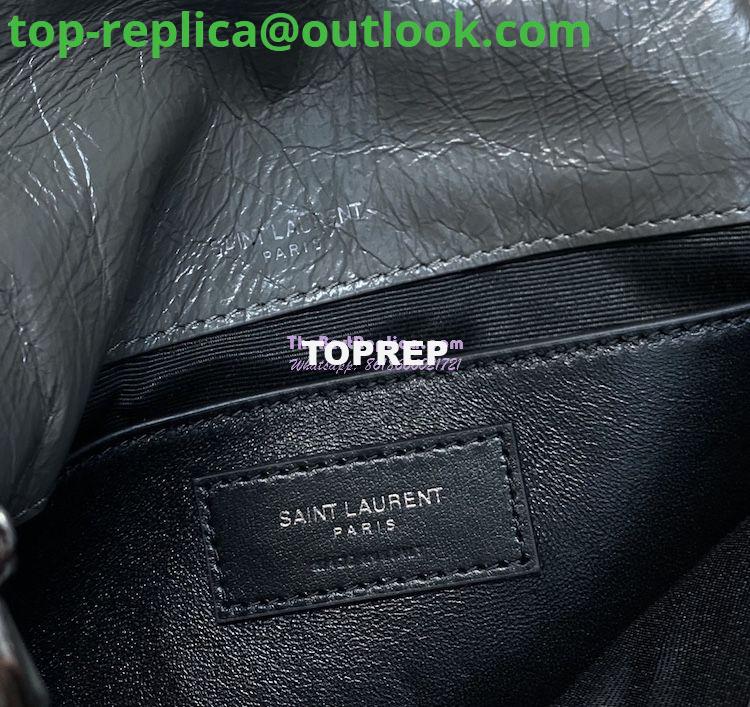 Replica YSL Saint Laurent Niki Baby In Crinkled Vintage Leather 533037 Storm Grey 7 Replica YSL Saint Laurent Niki Baby In Crinkled Vintage Leather 533037 Storm Grey 7