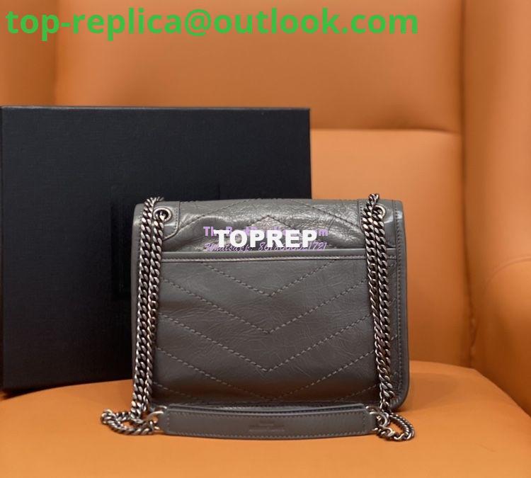 Replica YSL Saint Laurent Niki Baby In Crinkled Vintage Leather 533037 Storm Grey 8 Replica YSL Saint Laurent Niki Baby In Crinkled Vintage Leather 533037 Storm Grey 8