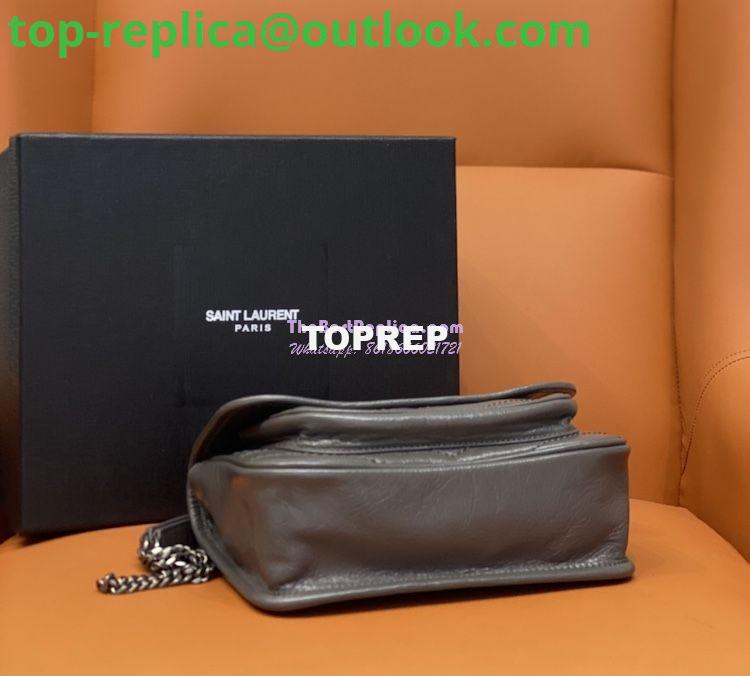 Replica YSL Saint Laurent Niki Baby In Crinkled Vintage Leather 533037 Storm Grey 9 Replica YSL Saint Laurent Niki Baby In Crinkled Vintage Leather 533037 Storm Grey 9