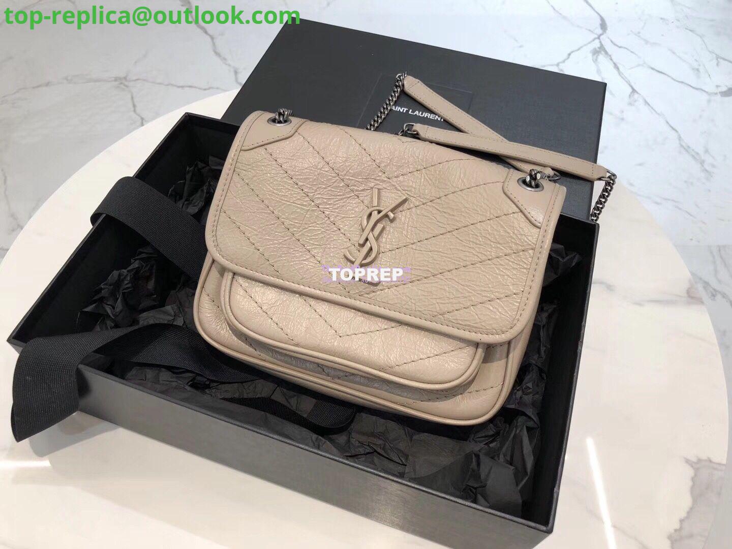 Replica YSL Saint Laurent Niki Baby In Crinkled Vintage Leather 533037 Light Natural Replica YSL Saint Laurent Niki Baby In Crinkled Vintage Leather 533037 Light Natural