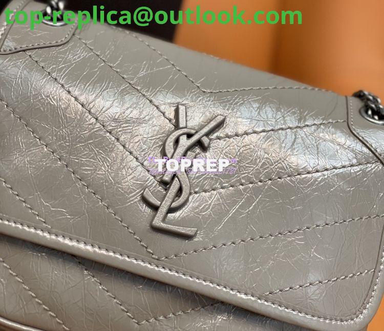Replica YSL Saint Laurent Niki Baby In Crinkled Vintage Leather 533037 Fog 3 Replica YSL Saint Laurent Niki Baby In Crinkled Vintage Leather 533037 Fog 3