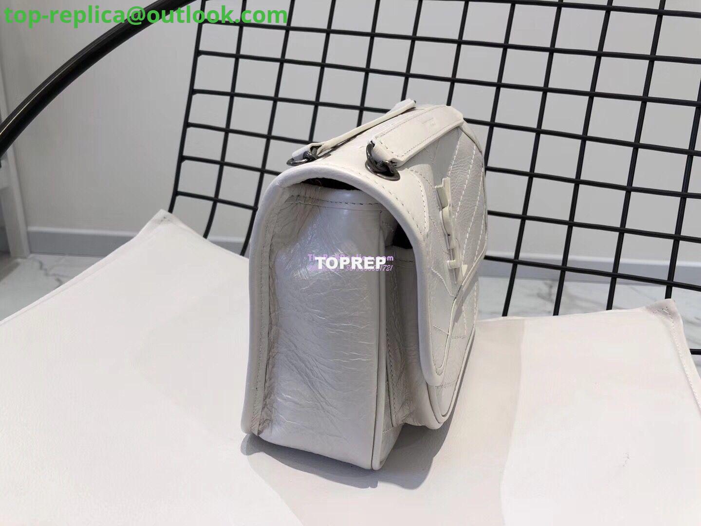 Replica YSL Saint Laurent Niki Baby In Crinkled Vintage Leather 533037 Pearl White 3 Replica YSL Saint Laurent Niki Baby In Crinkled Vintage Leather 533037 Pearl White 3