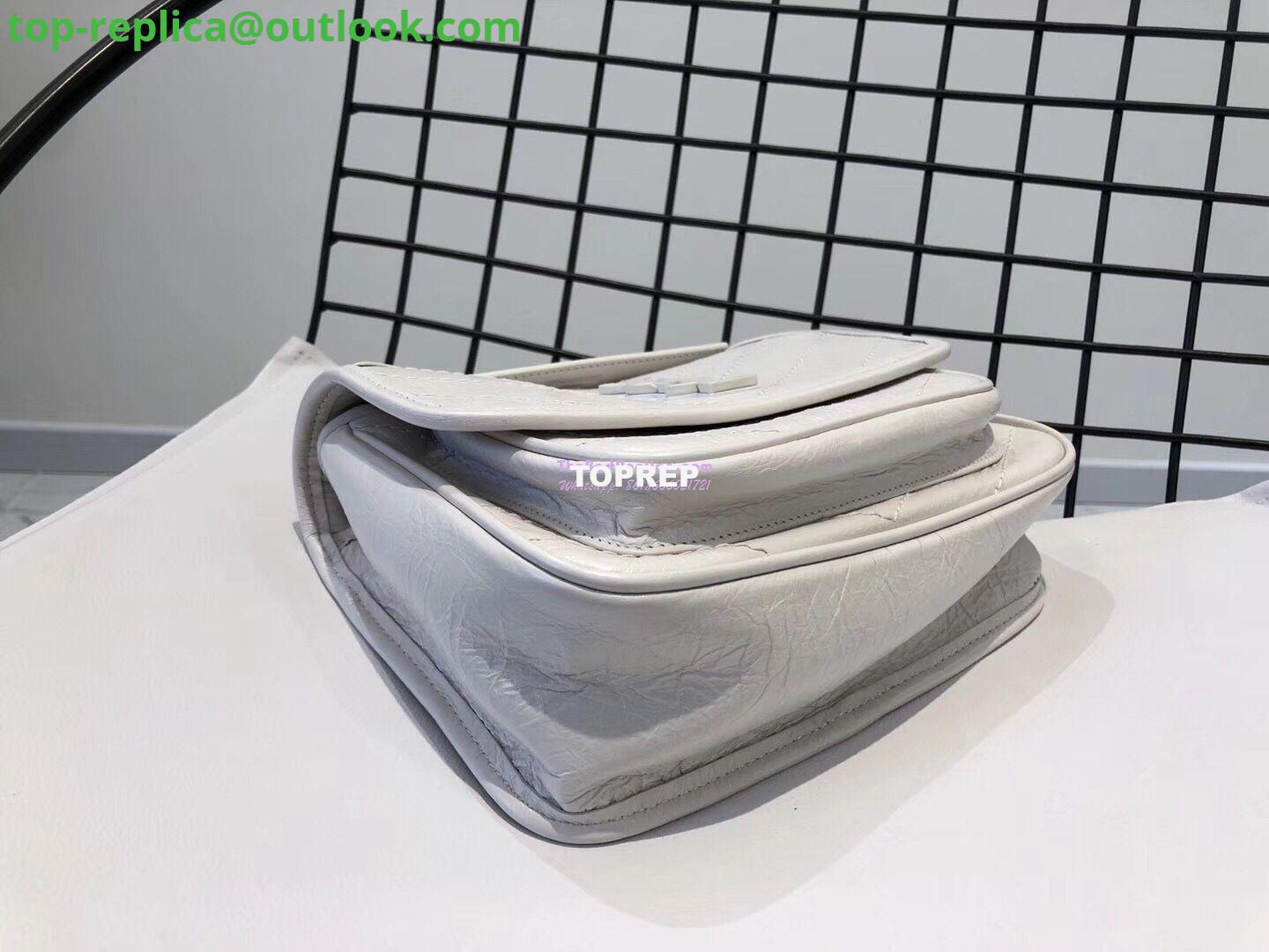 Replica YSL Saint Laurent Niki Baby In Crinkled Vintage Leather 533037 Pearl White 4 Replica YSL Saint Laurent Niki Baby In Crinkled Vintage Leather 533037 Pearl White 4