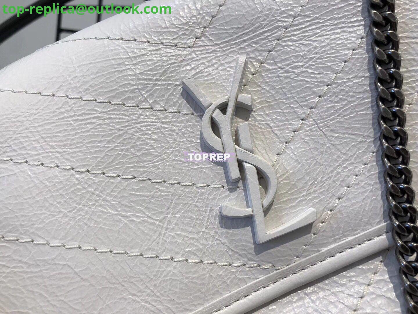 Replica YSL Saint Laurent Niki Baby In Crinkled Vintage Leather 533037 Pearl White 5 Replica YSL Saint Laurent Niki Baby In Crinkled Vintage Leather 533037 Pearl White 5