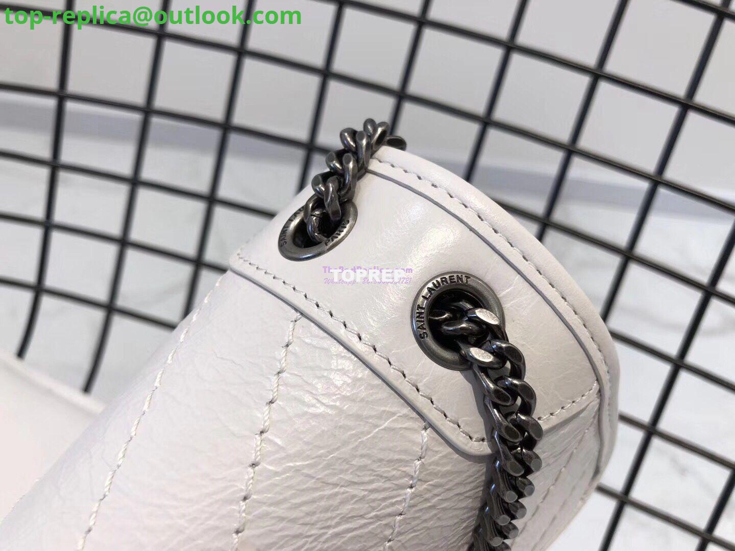 Replica YSL Saint Laurent Niki Baby In Crinkled Vintage Leather 533037 Pearl White 6 Replica YSL Saint Laurent Niki Baby In Crinkled Vintage Leather 533037 Pearl White 6