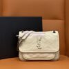 Replica YSL Saint Laurent Niki Baby In Crinkled Vintage Leather 533037 Pearl White 10