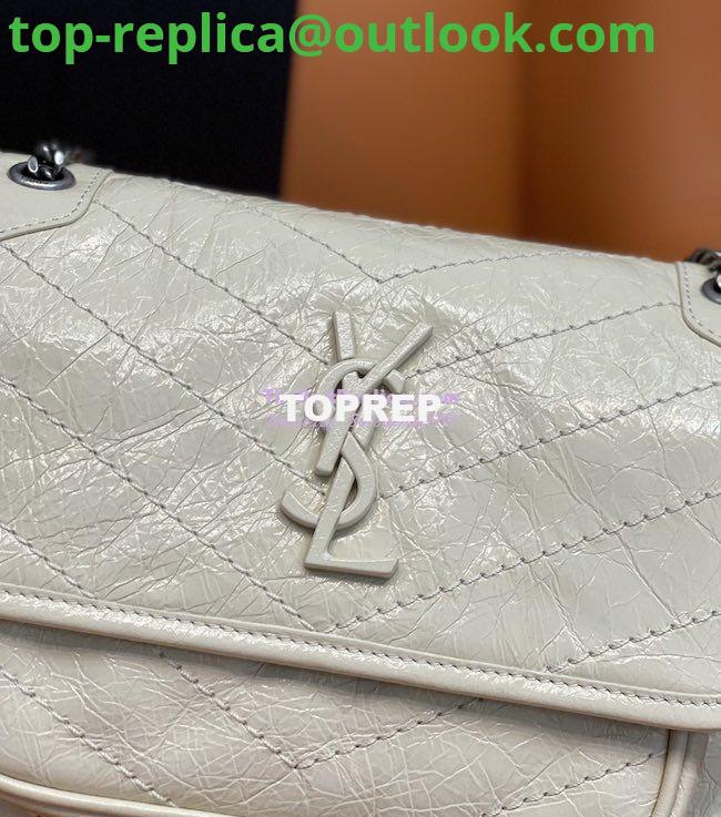 Replica YSL Saint Laurent Niki Baby In Crinkled Vintage Leather 533037 Blanc 4 Replica YSL Saint Laurent Niki Baby In Crinkled Vintage Leather 533037 Blanc 4