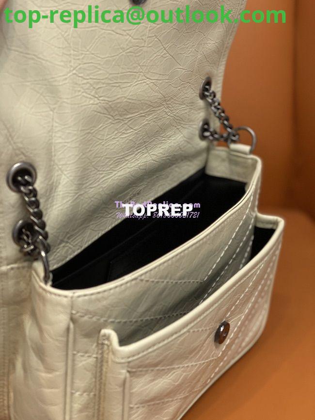 Replica YSL Saint Laurent Niki Baby In Crinkled Vintage Leather 533037 Blanc 5 Replica YSL Saint Laurent Niki Baby In Crinkled Vintage Leather 533037 Blanc 5