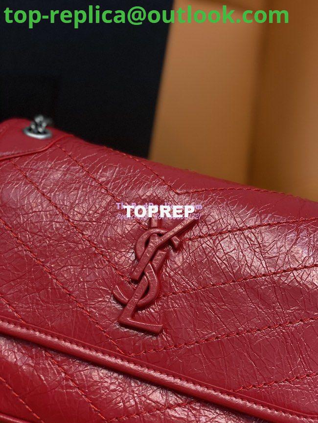 Replica YSL Saint Laurent Niki Baby In Crinkled Vintage Leather 533037 Red 3 Replica YSL Saint Laurent Niki Baby In Crinkled Vintage Leather 533037 Red 3