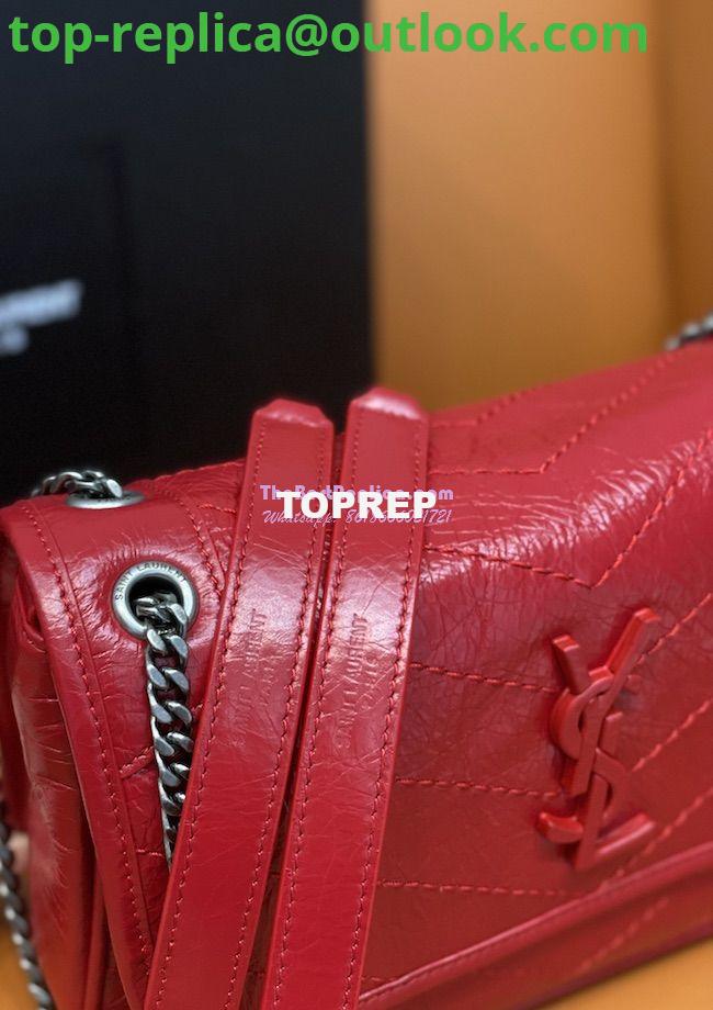 Replica YSL Saint Laurent Niki Baby In Crinkled Vintage Leather 533037 Red 4 Replica YSL Saint Laurent Niki Baby In Crinkled Vintage Leather 533037 Red 4