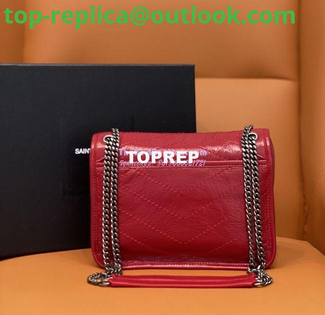 Replica YSL Saint Laurent Niki Baby In Crinkled Vintage Leather 533037 Red 7 Replica YSL Saint Laurent Niki Baby In Crinkled Vintage Leather 533037 Red 7