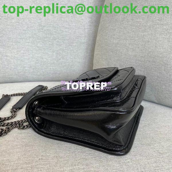 Replica YSL Saint Laurent Niki Baby In Crinkled Vintage Leather 533037 Black 5 Replica YSL Saint Laurent Niki Baby In Crinkled Vintage Leather 533037 Black 5