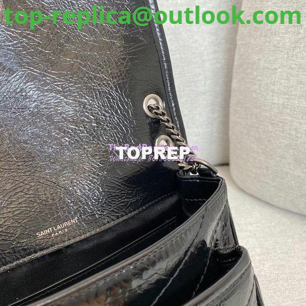 Replica YSL Saint Laurent Niki Baby In Crinkled Vintage Leather 533037 Black 8 Replica YSL Saint Laurent Niki Baby In Crinkled Vintage Leather 533037 Black 8