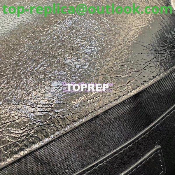 Replica YSL Saint Laurent Niki Baby In Crinkled Vintage Leather 533037 Black 9 Replica YSL Saint Laurent Niki Baby In Crinkled Vintage Leather 533037 Black 9