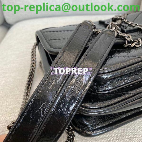 Replica YSL Saint Laurent Niki Baby In Crinkled Vintage Leather 533037 Black 10 Replica YSL Saint Laurent Niki Baby In Crinkled Vintage Leather 533037 Black 10