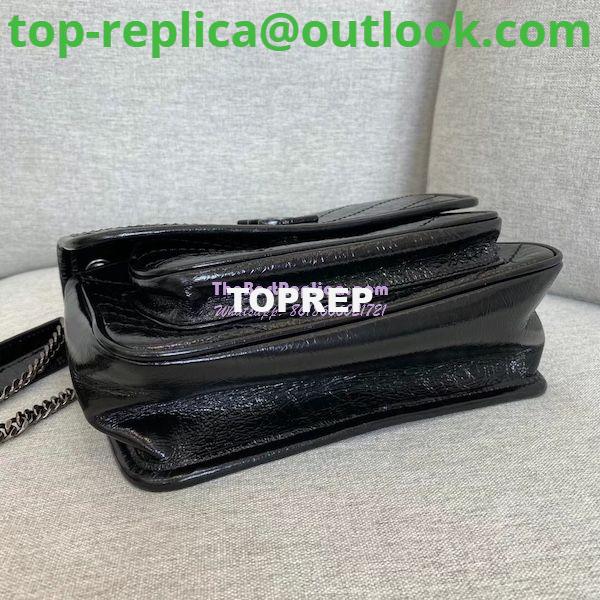 Replica YSL Saint Laurent Niki Baby In Crinkled Vintage Leather 533037 Black 12 Replica YSL Saint Laurent Niki Baby In Crinkled Vintage Leather 533037 Black 12