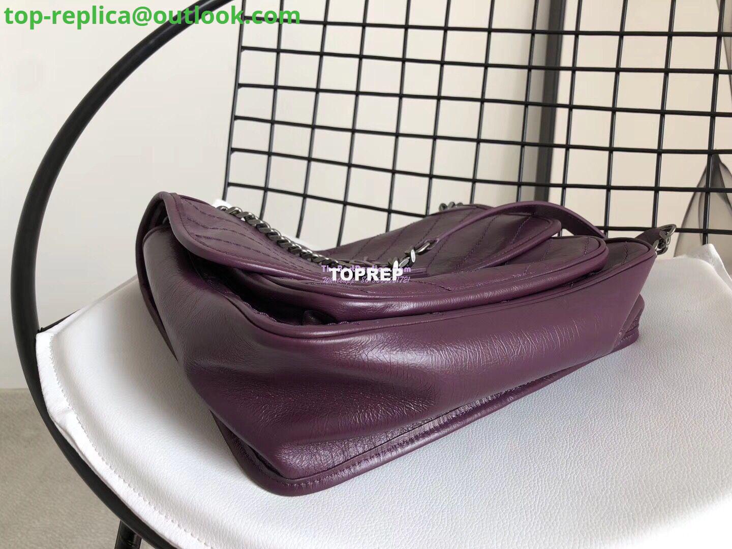 Replica YSL Saint Laurent Niki Chain Bag In Vintage Crinkled And Quilted Leather 498894 Prunia 4 Replica YSL Saint Laurent Niki Chain Bag In Vintage Crinkled And Quilted Leather 498894 Prunia 4