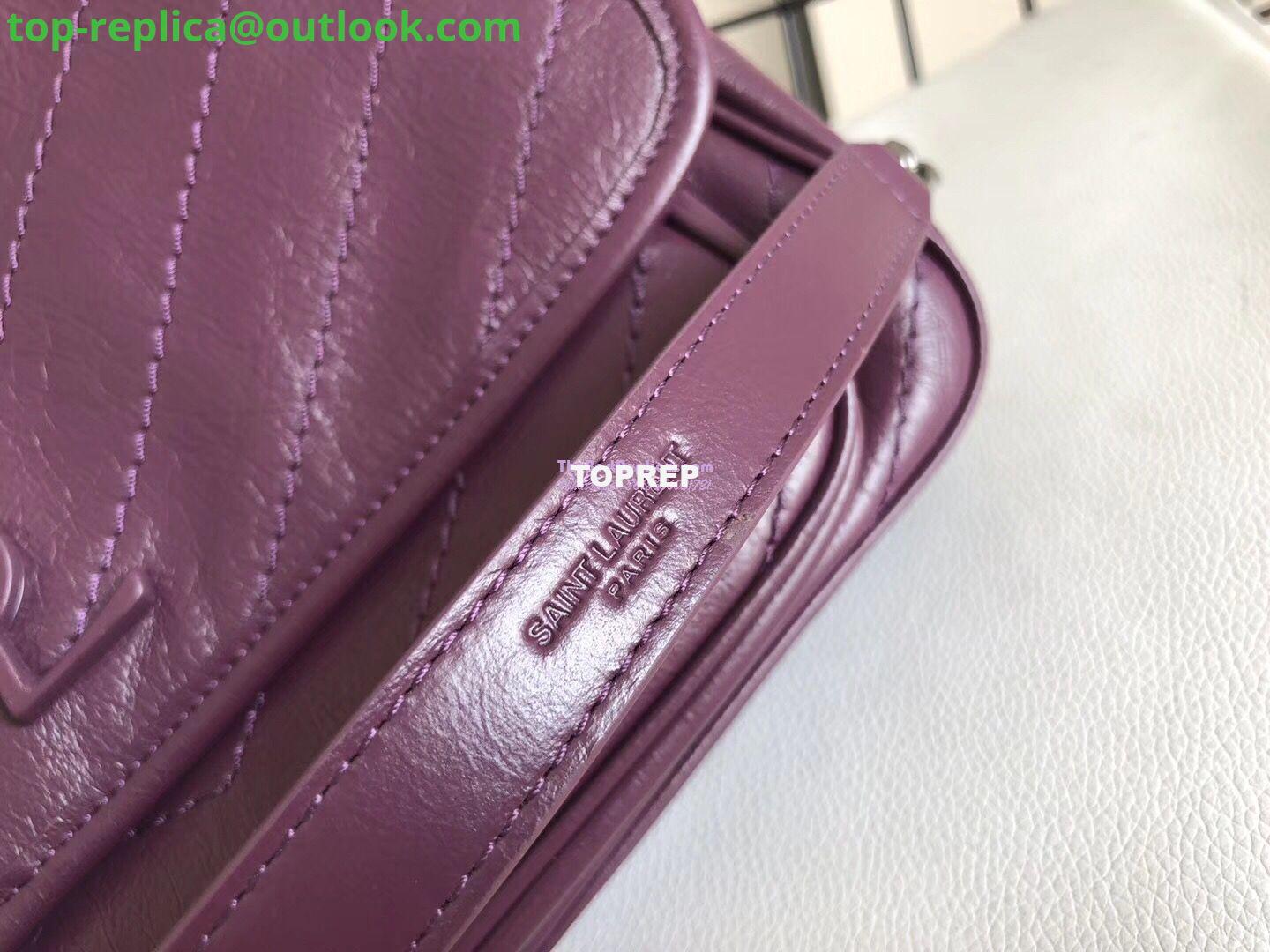 Replica YSL Saint Laurent Niki Chain Bag In Vintage Crinkled And Quilted Leather 498894 Prunia 6 Replica YSL Saint Laurent Niki Chain Bag In Vintage Crinkled And Quilted Leather 498894 Prunia 6