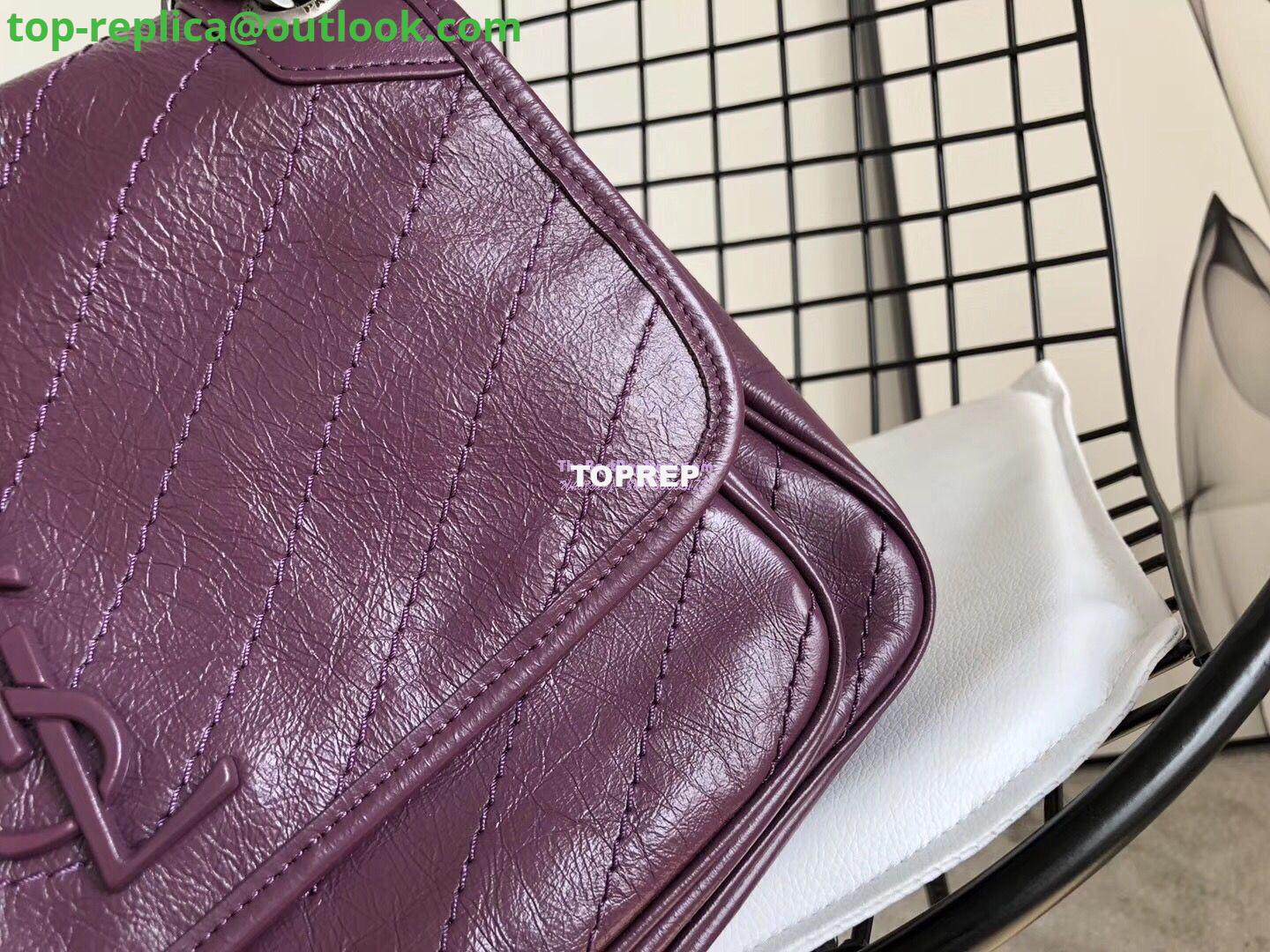 Replica YSL Saint Laurent Niki Chain Bag In Vintage Crinkled And Quilted Leather 498894 Prunia 9 Replica YSL Saint Laurent Niki Chain Bag In Vintage Crinkled And Quilted Leather 498894 Prunia 9