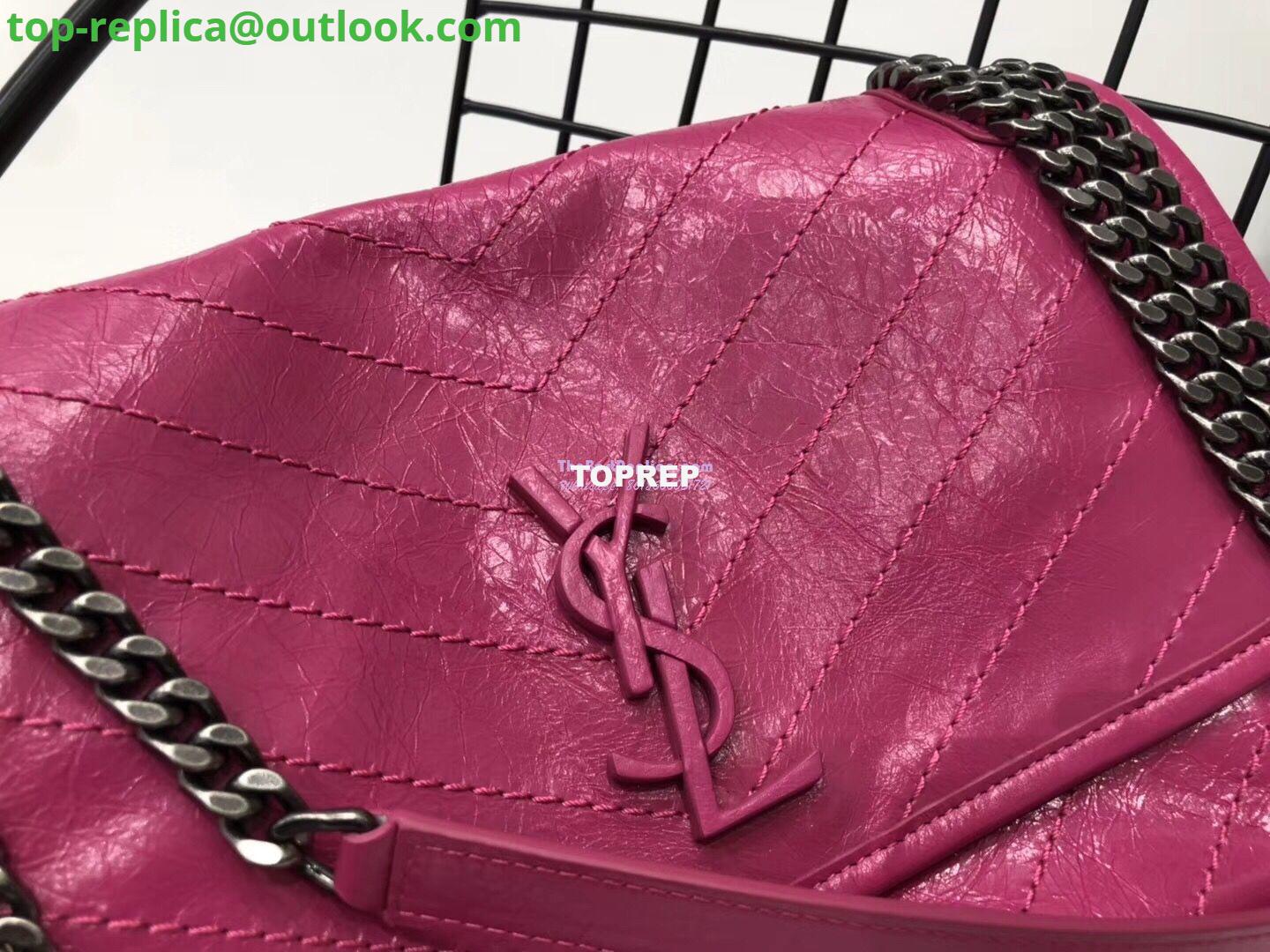 Replica YSL Saint Laurent Niki Chain Bag In Vintage Crinkled And Quilted Leather 498894 Rosy Pink 6 Replica YSL Saint Laurent Niki Chain Bag In Vintage Crinkled And Quilted Leather 498894 Rosy Pink 6