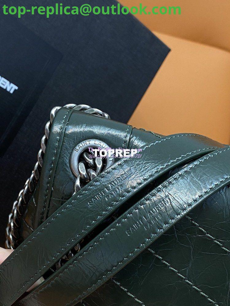 Replica YSL Saint Laurent Niki Chain Bag In Vintage Crinkled And Quilted Leather 498894 Dark Green 6 Replica YSL Saint Laurent Niki Chain Bag In Vintage Crinkled And Quilted Leather 498894 Dark Green 6