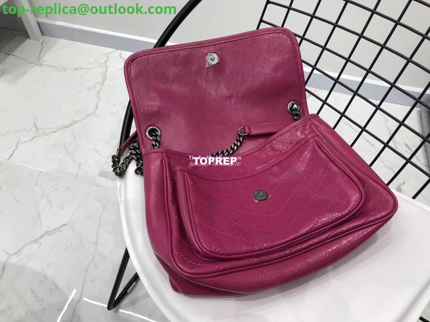 Replica YSL Saint Laurent Niki Chain Bag In Vintage Crinkled And Quilted Leather 498894 Rosy Pink 8 Replica YSL Saint Laurent Niki Chain Bag In Vintage Crinkled And Quilted Leather 498894 Rosy Pink 8