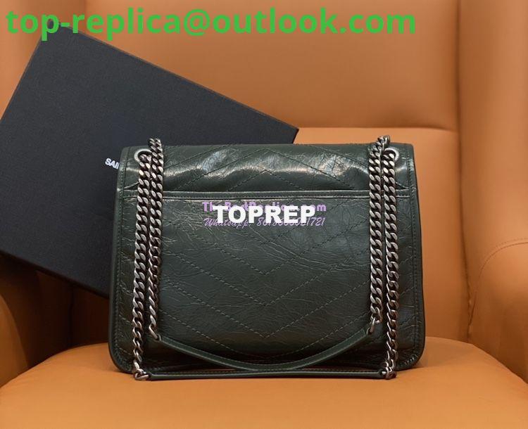 Replica YSL Saint Laurent Niki Chain Bag In Vintage Crinkled And Quilted Leather 498894 Dark Green 8 Replica YSL Saint Laurent Niki Chain Bag In Vintage Crinkled And Quilted Leather 498894 Dark Green 8