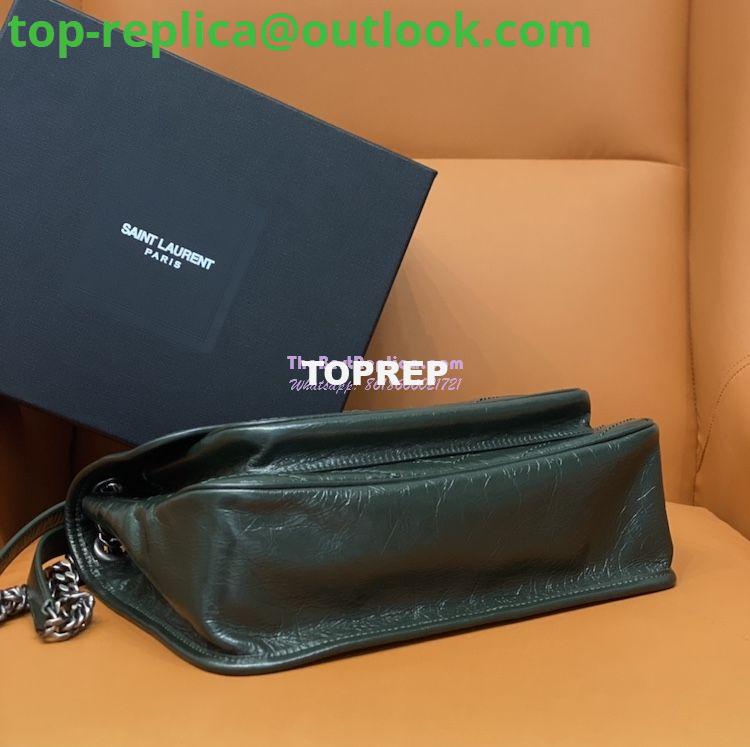 Replica YSL Saint Laurent Niki Chain Bag In Vintage Crinkled And Quilted Leather 498894 Dark Green 9 Replica YSL Saint Laurent Niki Chain Bag In Vintage Crinkled And Quilted Leather 498894 Dark Green 9