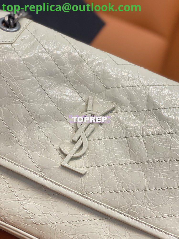 Replica YSL Saint Laurent Niki Chain Bag In Vintage Crinkled And Quilted Leather 498894 Blanc 3 Replica YSL Saint Laurent Niki Chain Bag In Vintage Crinkled And Quilted Leather 498894 Blanc 3