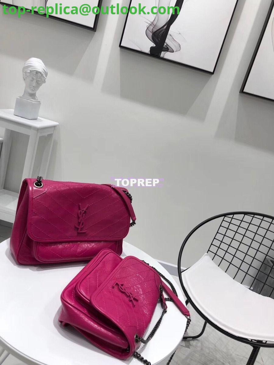 Replica YSL Saint Laurent Niki Chain Bag In Vintage Crinkled And Quilted Leather 498894 Rosy Pink 12 Replica YSL Saint Laurent Niki Chain Bag In Vintage Crinkled And Quilted Leather 498894 Rosy Pink 12