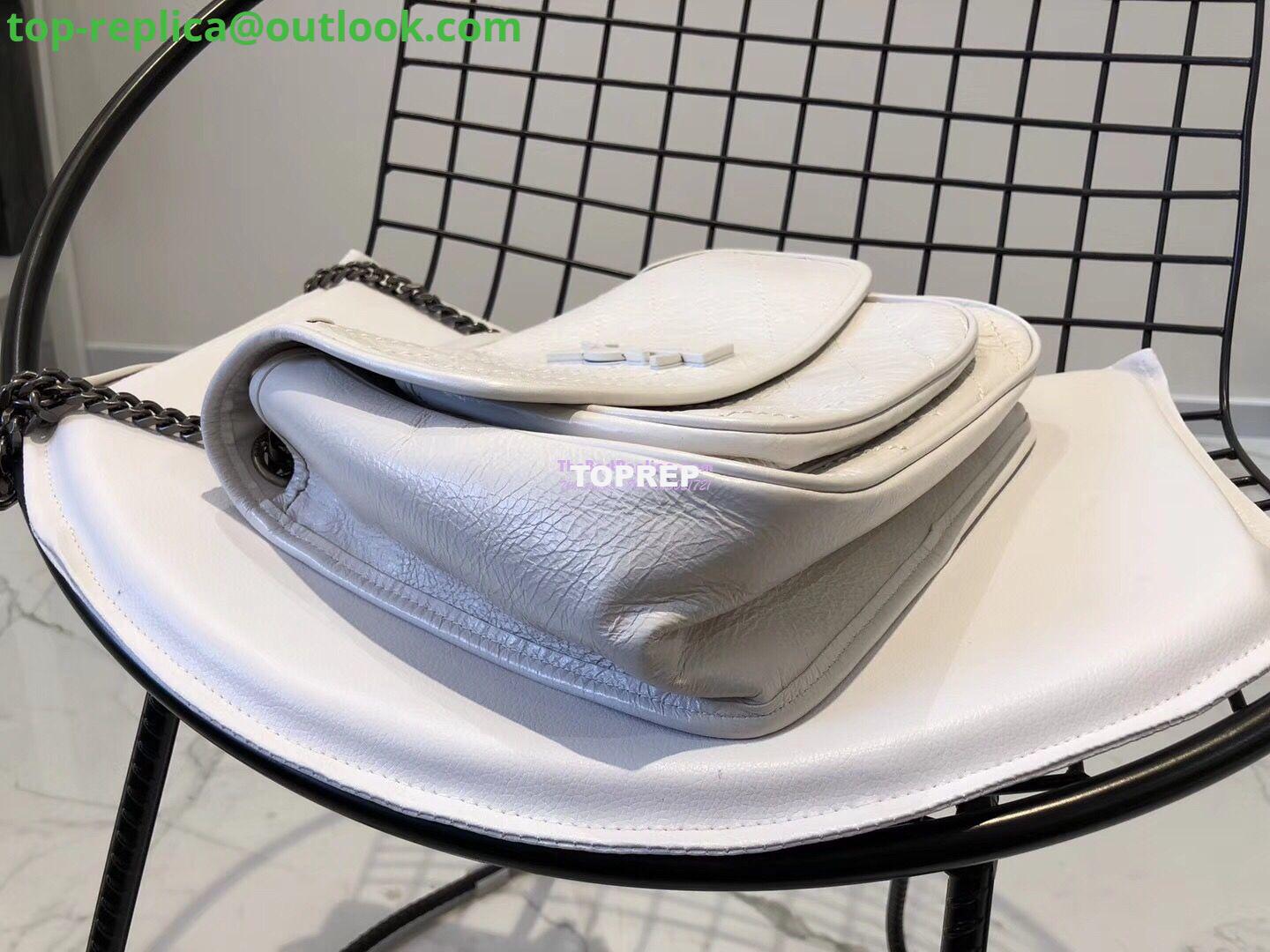 Replica YSL Saint Laurent Niki Chain Bag In Vintage Crinkled And Quilted Leather 498894 Pearl White 4 Replica YSL Saint Laurent Niki Chain Bag In Vintage Crinkled And Quilted Leather 498894 Pearl White 4