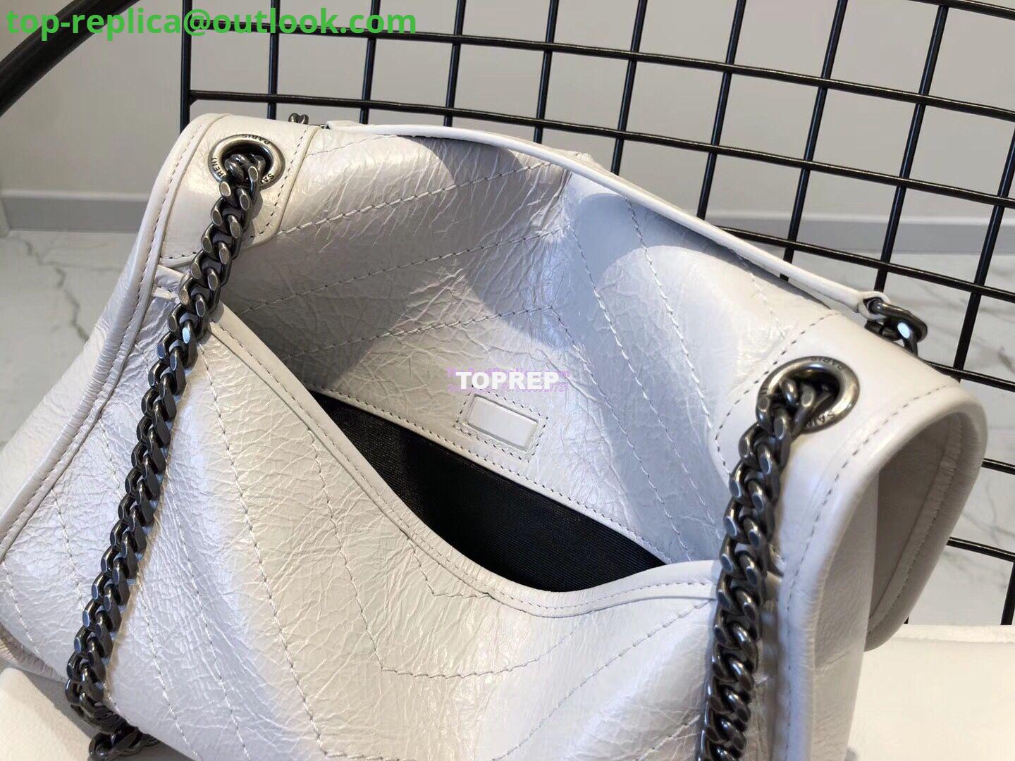Replica YSL Saint Laurent Niki Chain Bag In Vintage Crinkled And Quilted Leather 498894 Pearl White 5 Replica YSL Saint Laurent Niki Chain Bag In Vintage Crinkled And Quilted Leather 498894 Pearl White 5