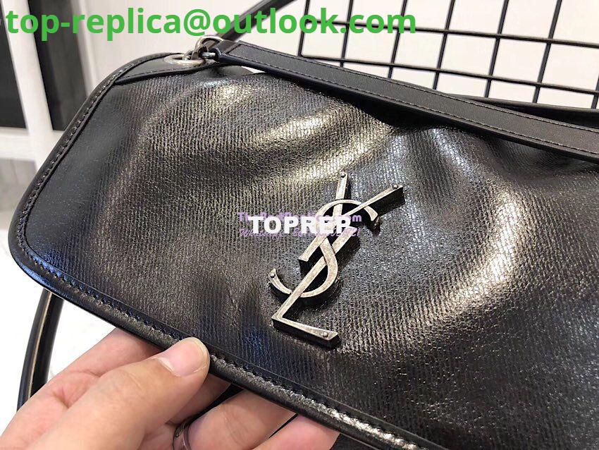 Replica Yves Saint Laurent YSL Niki Medium in Metallic Leather Black 4 Replica Yves Saint Laurent YSL Niki Medium in Metallic Leather Black 4