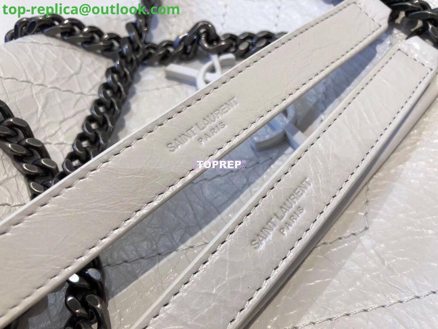 Replica YSL Saint Laurent Niki Chain Bag In Vintage Crinkled And Quilted Leather 498894 Pearl White 8 Replica YSL Saint Laurent Niki Chain Bag In Vintage Crinkled And Quilted Leather 498894 Pearl White 8