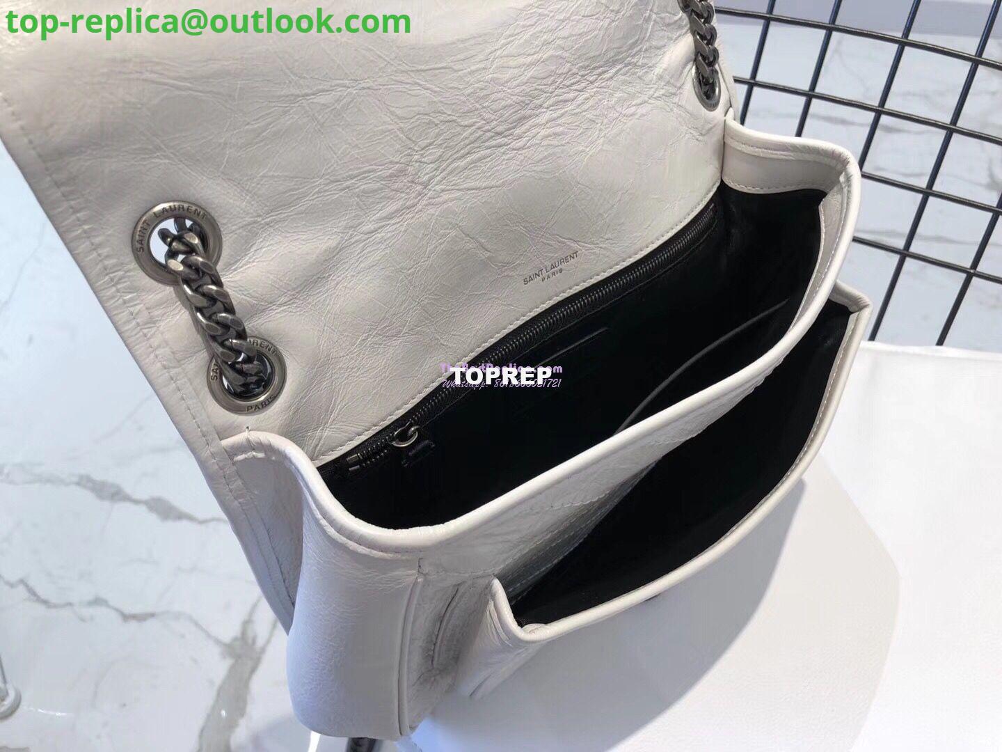 Replica YSL Saint Laurent Niki Chain Bag In Vintage Crinkled And Quilted Leather 498894 Pearl White 9 Replica YSL Saint Laurent Niki Chain Bag In Vintage Crinkled And Quilted Leather 498894 Pearl White 9