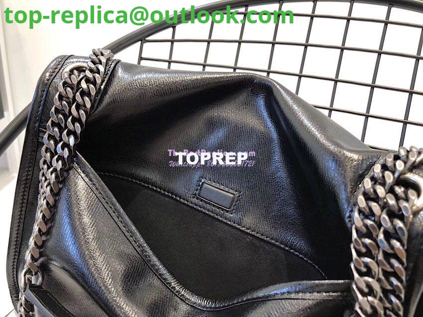 Replica Yves Saint Laurent YSL Niki Medium in Metallic Leather Black 8 Replica Yves Saint Laurent YSL Niki Medium in Metallic Leather Black 8