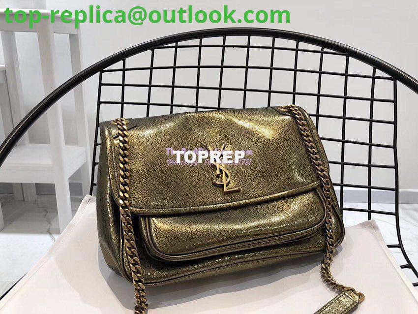 Replica Yves Saint Laurent YSL Niki Medium in Metallic Leather Champagne Gold Replica Yves Saint Laurent YSL Niki Medium in Metallic Leather Champagne Gold