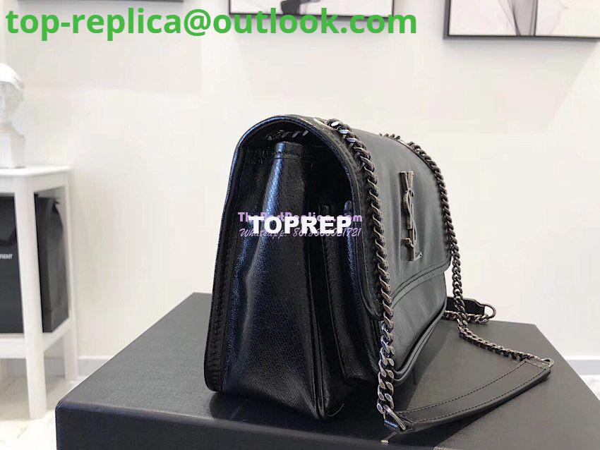 Replica Yves Saint Laurent YSL Niki Baby in Metallic Leather Black 6 Replica Yves Saint Laurent YSL Niki Baby in Metallic Leather Black 6