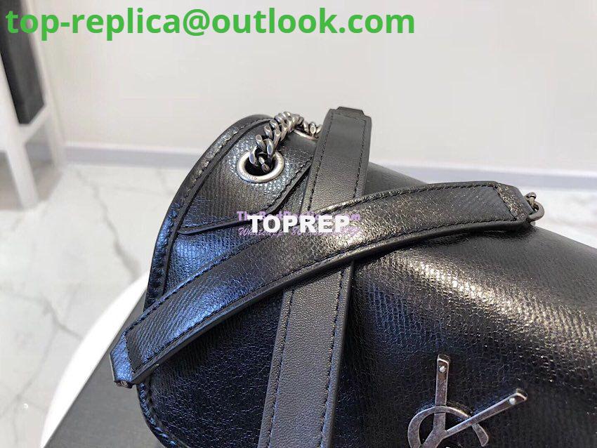 Replica Yves Saint Laurent YSL Niki Baby in Metallic Leather Black 7 Replica Yves Saint Laurent YSL Niki Baby in Metallic Leather Black 7