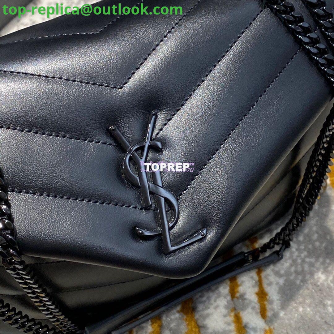 Replica Yves Saint Laurent YSL Loulou Small In Matelassé “Y” Leather Black Black Hardware 494699 4 Replica Yves Saint Laurent YSL Loulou Small In Matelassé “Y” Leather Black Black Hardware 494699 4